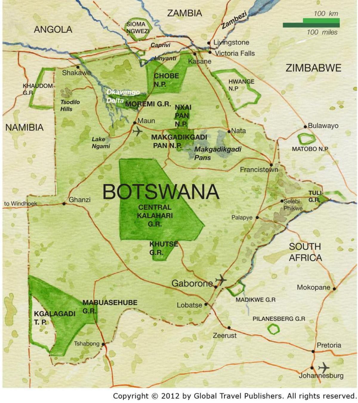 карта на Боцвана игра резерви