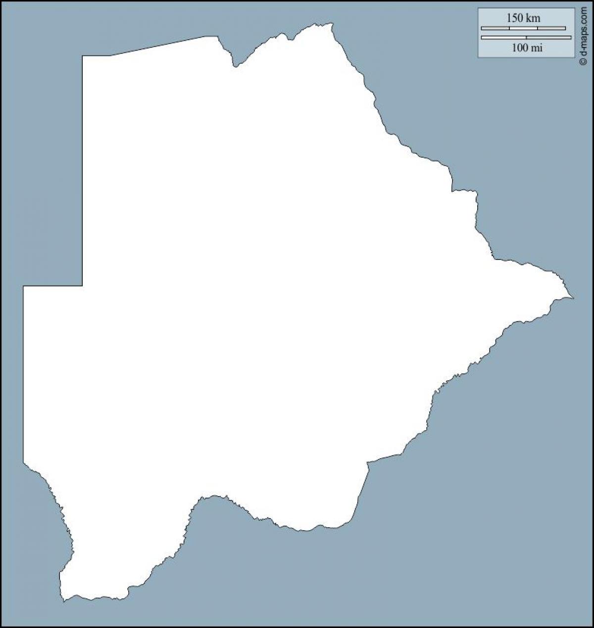 карта на Боцвана мапата за преглед