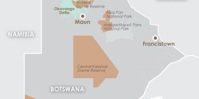 Карта на maun Боцвана