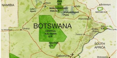 Карта на Боцвана игра резерви