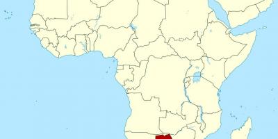 Карта на Боцвана на светот